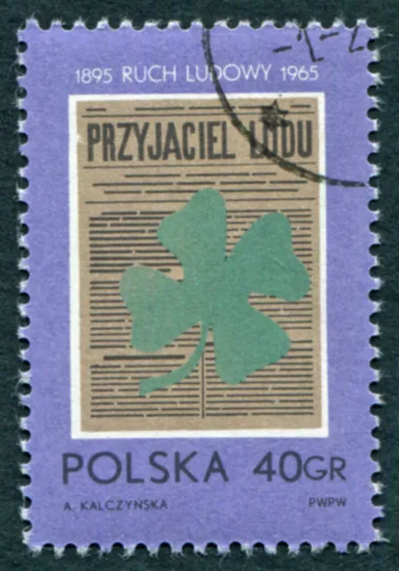 POLAND 1965 40g SG1564 used FG Peasant Movement Anniversary #A02