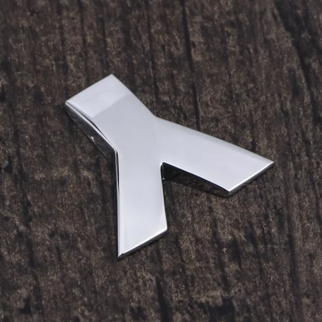 Adesivo alfabeto 3D fai te metallico Adesivo auto lettera argento Badge