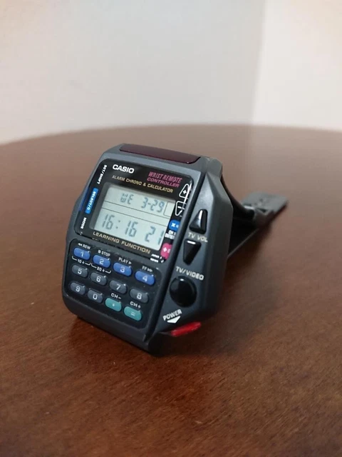 Vintage Casio Data Bank CMD-40 Remote TV Controller Wristwatch working Exc+
