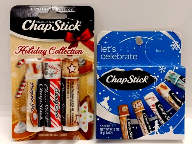 Bálsamos labiales navideños ChapStick edición limitada 8 tubos TOTAL ver fotos