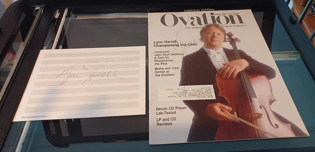 Lot 2 Lynn Harrell signed items Grammy award winning classical cellist