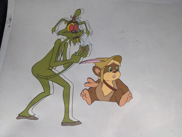 VINTAGE EWOKS animation cels BACKGROUND production art  Star Wars Animated I8