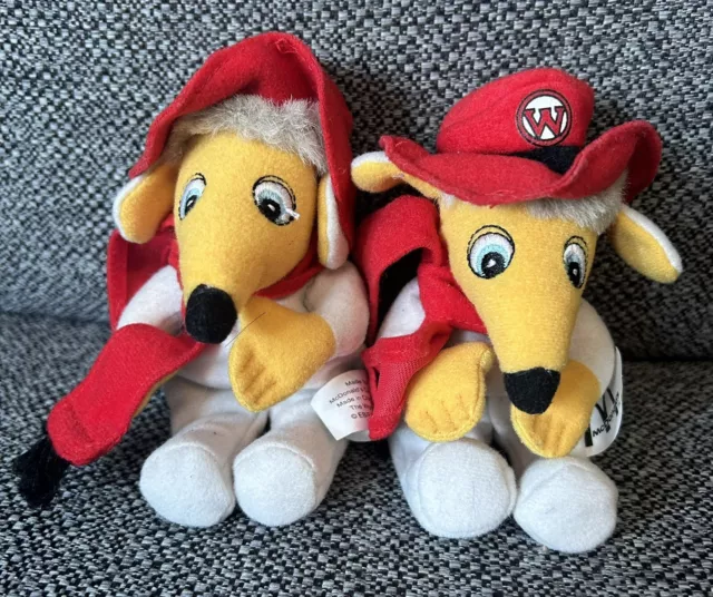 2 x Mcdonalds Wombles Orinoco 2001 Happy Meal Plush  Collectable Free Postage
