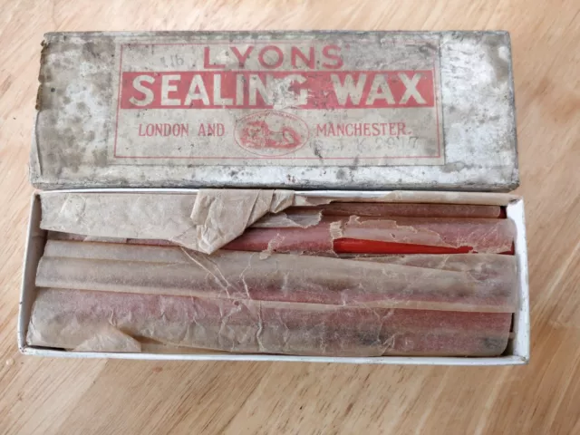 Vintage Lyons' Sealing Wax In Original Packaging"London And Manchester". Branded