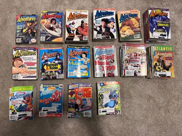 Disney Adventures Magazine HUGE Lot of 140 INCLUDING First Issue, Specials, Etc!