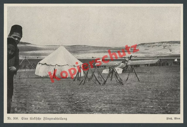 Kaiserliche Fliegertruppe Palästinafront Flugplatz Zelt Feldflieger Sinai 1915