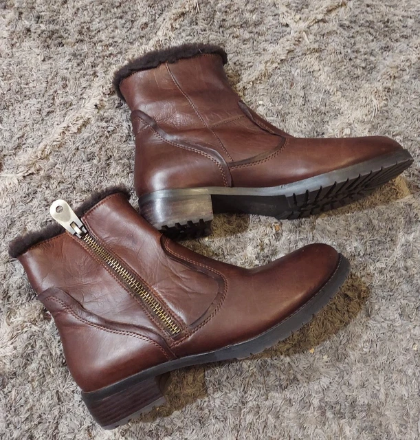 Everybody by bz moda boots zip up brown boots sz 10 EU 40.5 brown leather