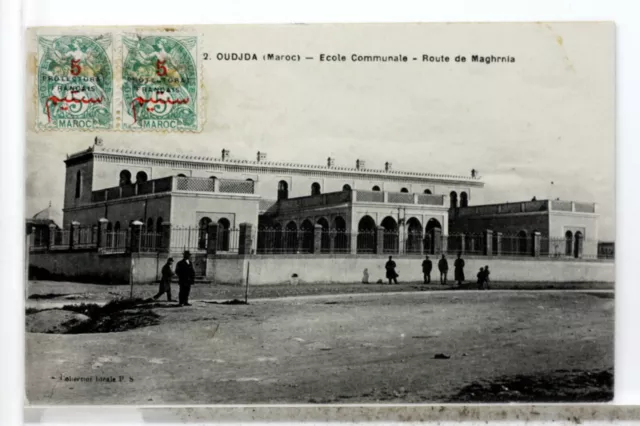 Oujda Ecole Communale    Maroc Cpa Postcard 8433