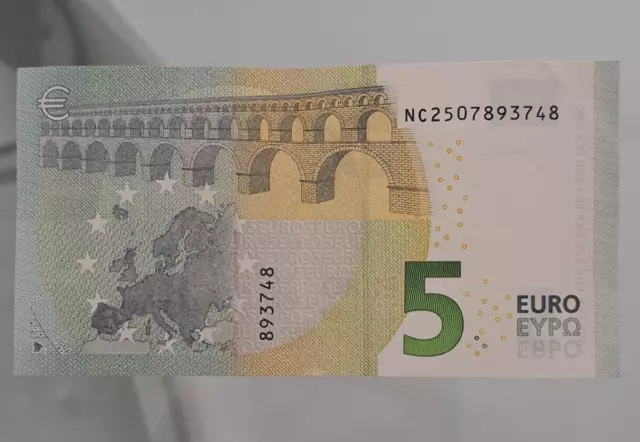 5 Euro 2013 Serie Nc Lagarde Banconota  Errore Numero "0" Non Allineato