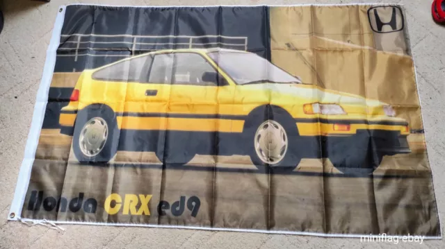 Drapeau Flag Bannière, Honda CRX ed9 , neuf