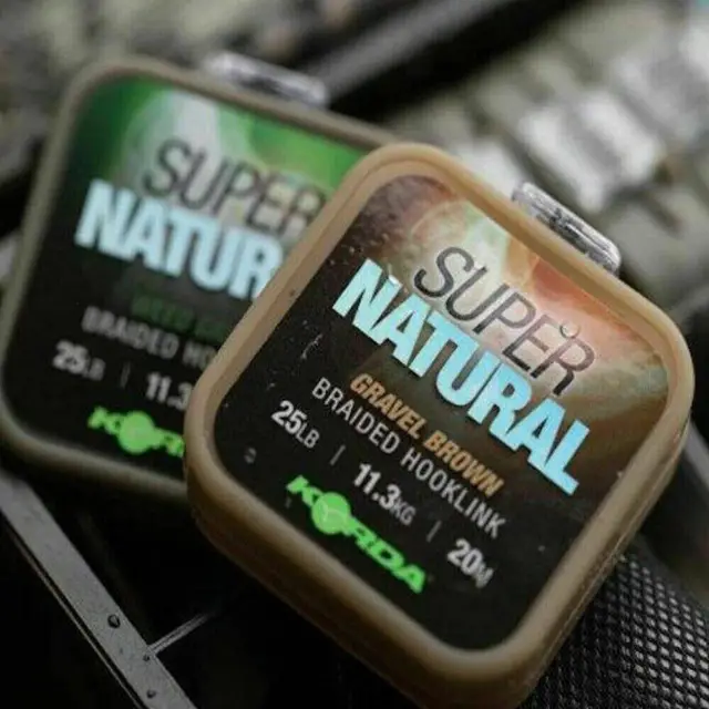 Korda Super Natural Hooklink - Sinking Braid - All Sizes and Colours