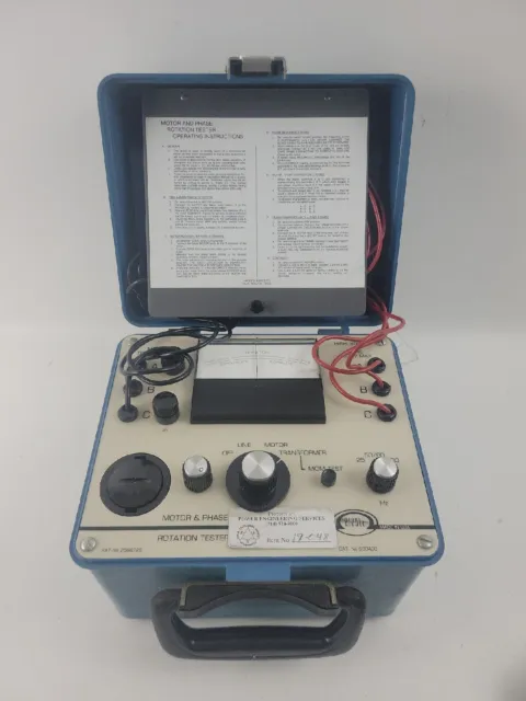 BIDDLE MOTOR & PHASE ROTATION TESTER, 560400 - Untested - Parts Only - USA