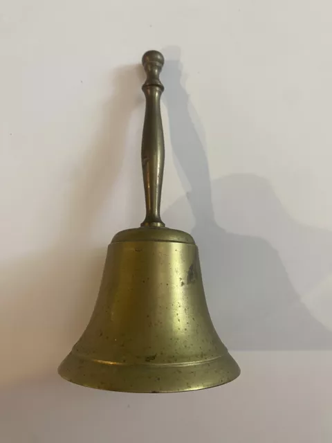 6.5in Solid Brass Table Service School Bell Vintage