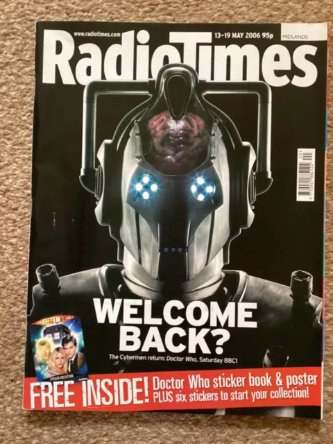 Radio Times Magazine 13 - 19 May 2006 Doctor Who + Sticker Collection Book