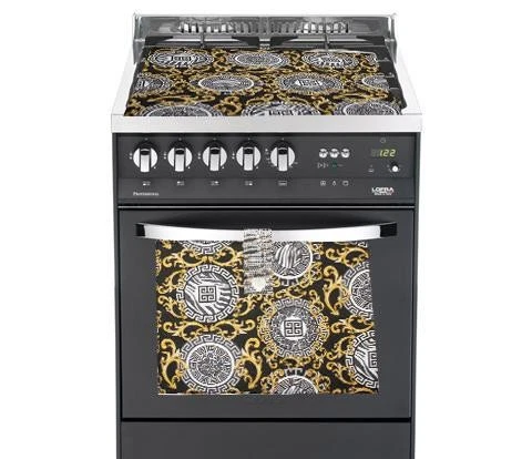 Copriforno E Coprifornello Stile Barocco Medusa - Colore Oro Per Cucina 4 Fuochi - Foto 4