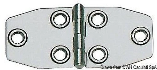 Charnière Inox MM 102x46 Marque Viadana 38.829.04
