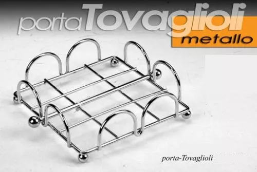 Portatovaglioli Porta Tovaglioli Da Tavola Cucina Metallo Cromato dfh