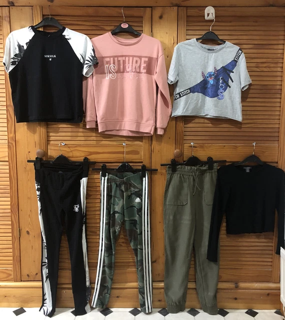 girls clothes age 9-10 years bundle,SIKSILK Set Is Size 6 & 8 ,Adidas Tracks XS