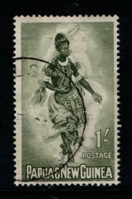 Papua New Guinea 1961 1963 1/- Female Dancer SG30 Used