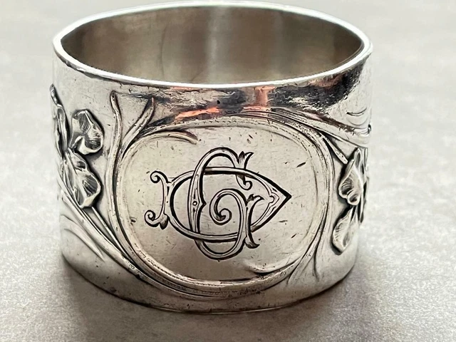 Rond De Serviette Argent Massif Ravinet D'enfert XXème Siècle