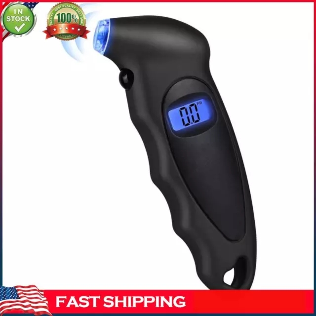 Digital Tire Pressure Gauge High Precision Car Tire Air Pressure Tester (Black)