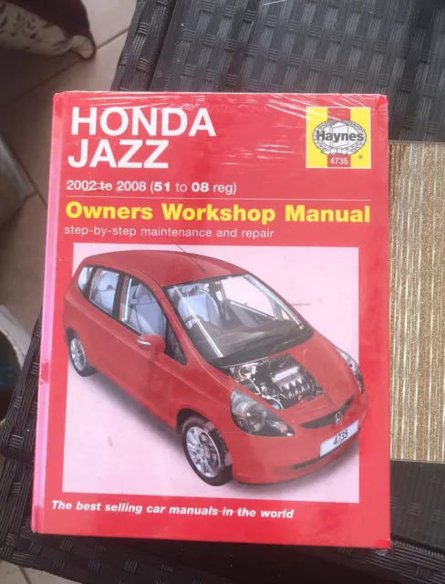 Honda Jazz 2002-2008 1246cc 1339cc Schrägheck Werkstatthandbuch Haynes SELTEN NEU H/RÜCKSEITE