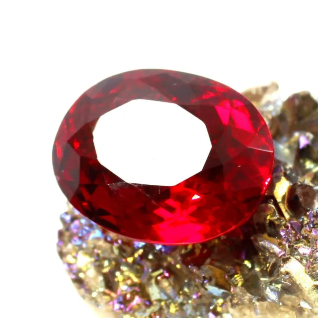 Large 76.45 Ct. Mozambique Blood Red Ruby Oval Cut Loose Gemstone Gift for Women