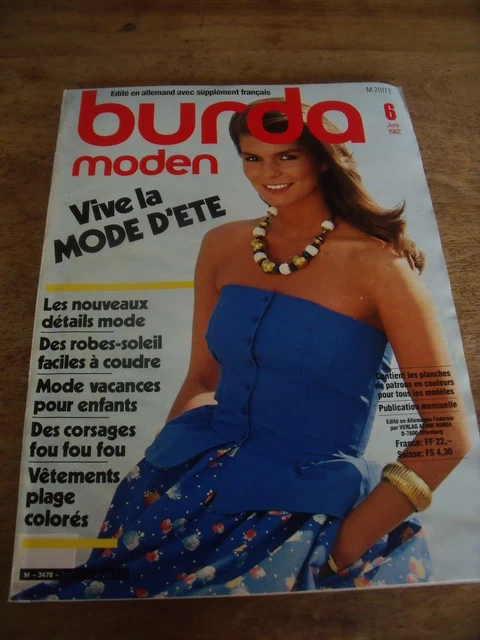 Magazine Burda Vintage 1980 - Thème Soleil, Plage, Ville, Maison & Jardin - Occasion Avec Défauts D'usage