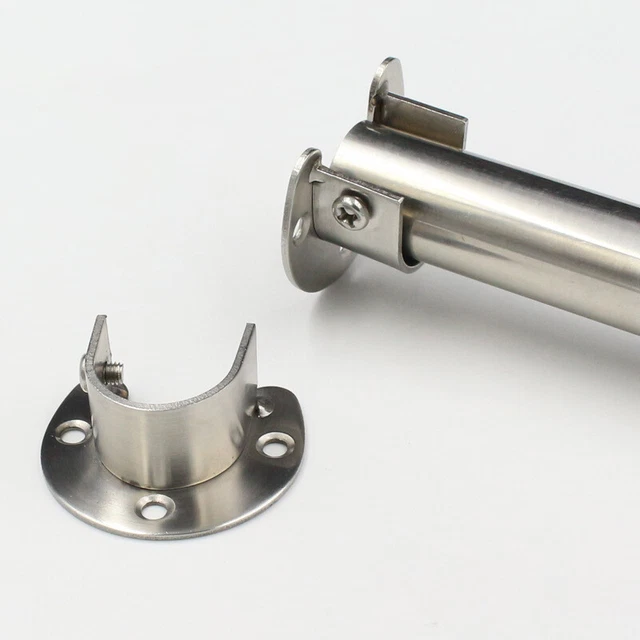 1 pz staffa guardaroba resistente asta in acciaio inox presa flangia presa h7