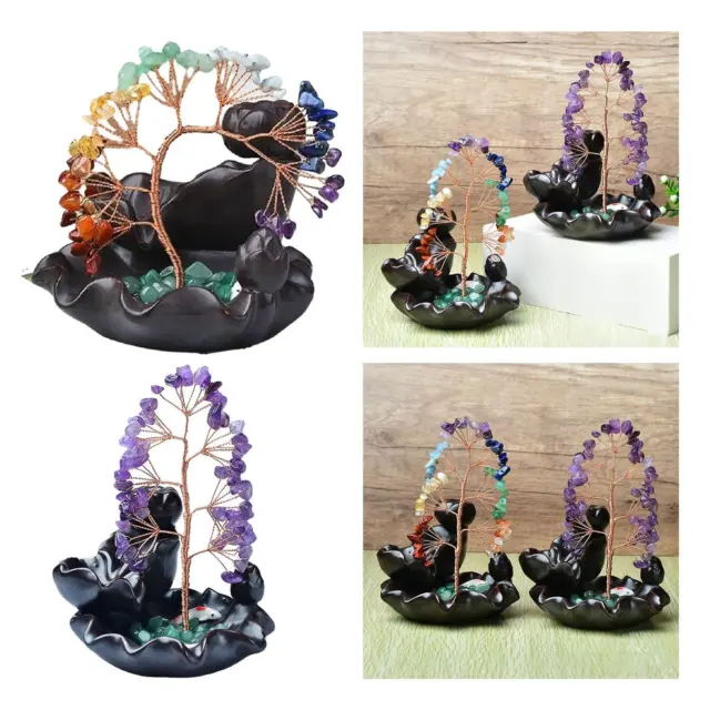 Waterfall Incense Burner Money Tree Statue Backflow Incense Decoration Lucky
