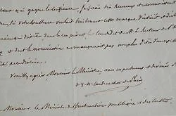 Le Cardinal Morlot, Archevêque de Paris, recommande un proche.