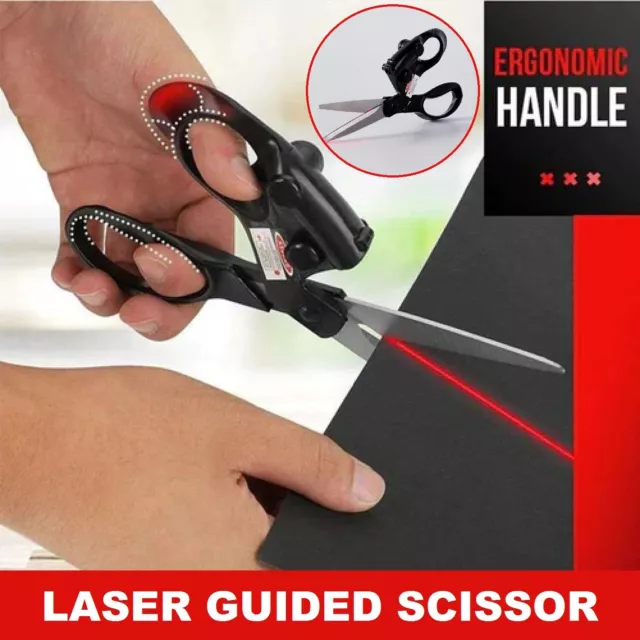 Laser Guided Sewing Scissors Cutting Trimming Shears Scissor Fabric Cutter Tool