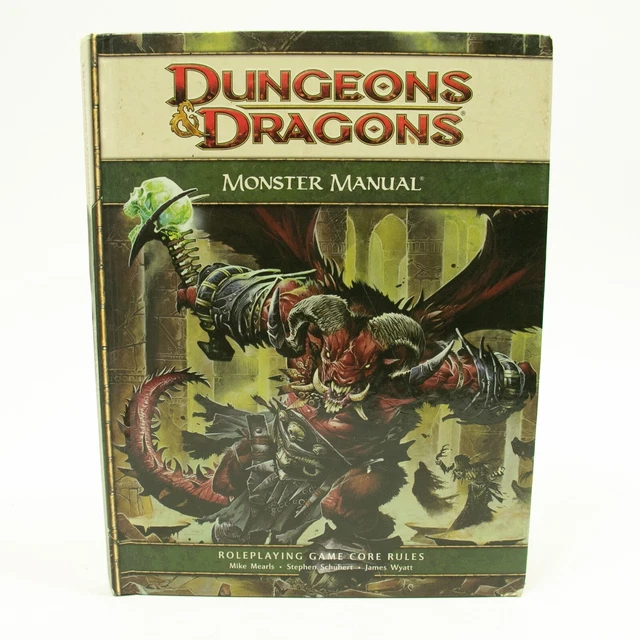 DUNGEONS AND DRAGONS 4th Edition Monster Manual Roleplaying Core Rules