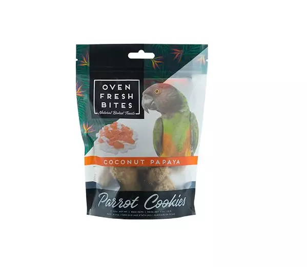 Oven Fresh Bites 70019 Parrot Cookies Coconut Papaya 4oz Bird Treats