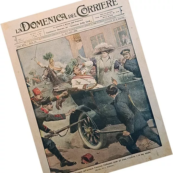 domenica del corriere 1914 n°27 ● ASSASSINIO A SARAJEVO DELL'ARCIDUCA