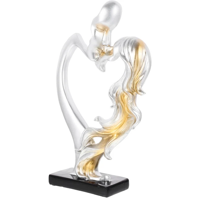 Ornements De Couple Résine Les Amoureux Statue Sculpture Figurines D'amour