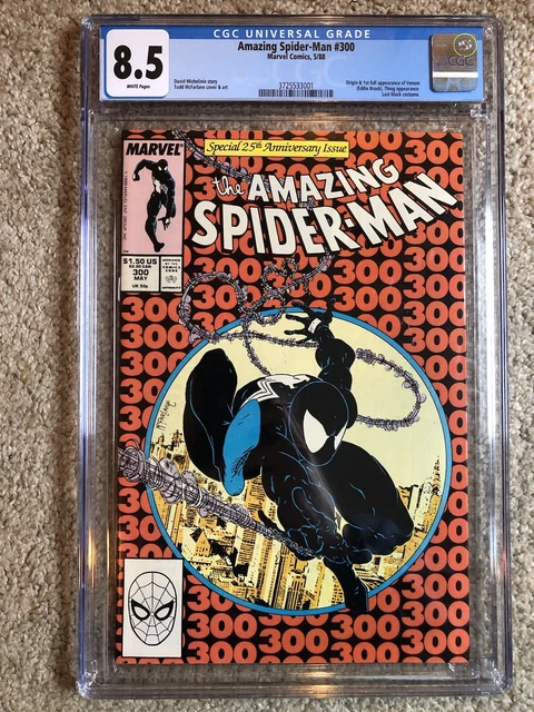 Amazing Spider-Man 300, CGC 8.5 White pgs, Todd Mcfarlane First Venom