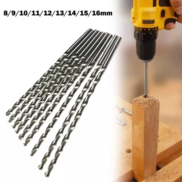 Long Shank HSS Drill Bits 300mm Length for Deep Drilling in Various Materials