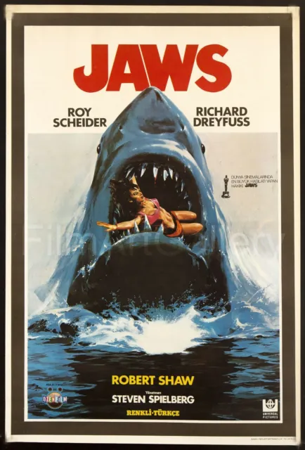 Vintage Retro Jaws American Thriller Film Print Poster Wall Art Picture A4 +