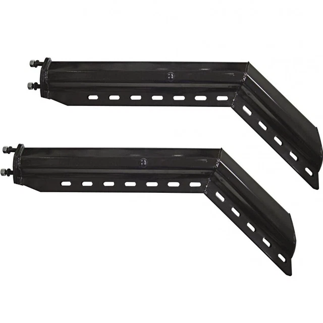 Black 30" Spring Loaded 45 Degree Angled Mud Flap Hanger - 1 1/8" Bolt Pattern