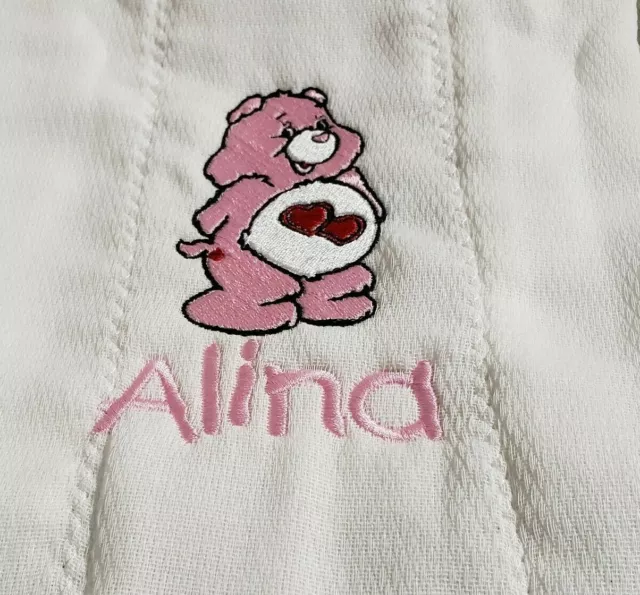 Baby Personalized Burp Cloth Carebear