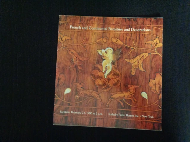 Sotheby's Auction Catalog French Furniture 1980 Louis XV Walnut Cabinet Baroque