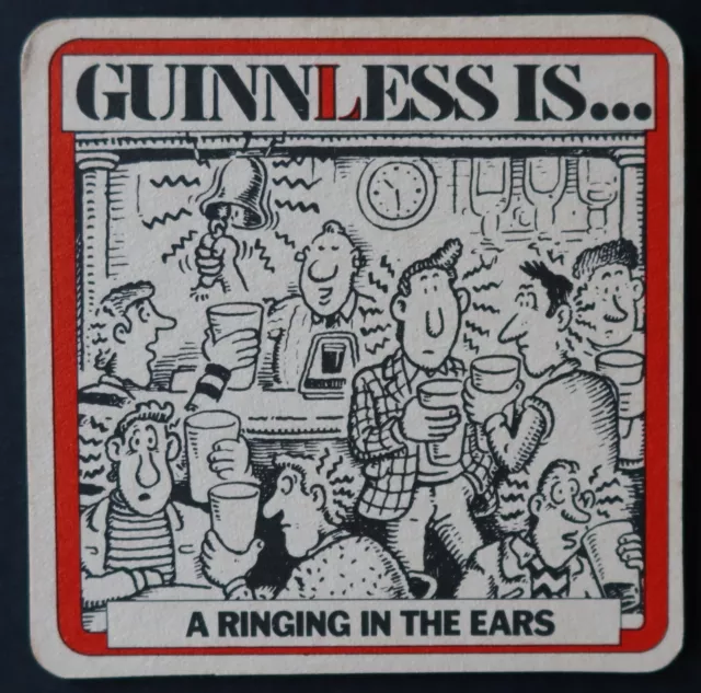 Sous-bock GUINNESS Guinnless A ringing in the ears beermat coaster 22