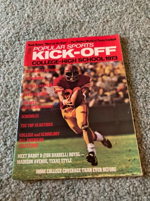 1973 Popular Sports Kickoff Football Magazine Anthony Davis USC Trojans Cover