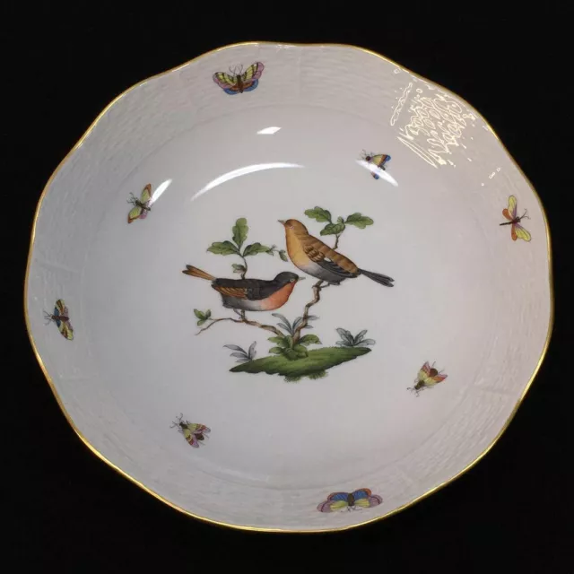 Herend Rothschild Bird Plate Bowl Deep Dish 26 cm Serveware Very Good