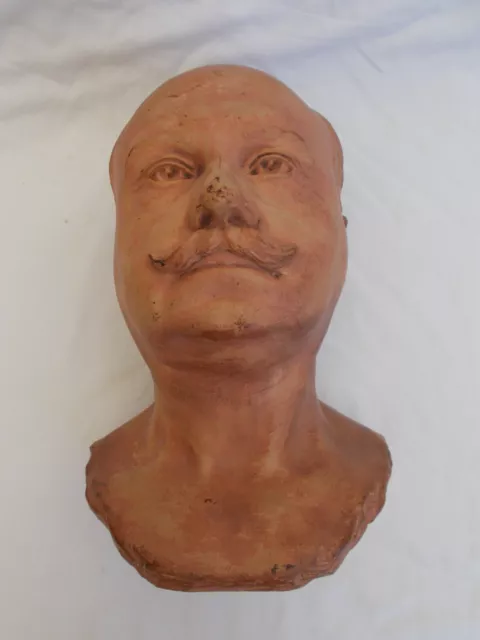 Buste Ancien Terre Cuite Curiosite Deco Antique French Style Men Terra Cotta