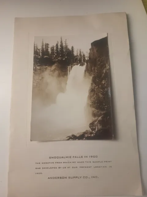 Vintage Photo Company Pamphlet Snoqualmie Falls Washington State Historical Pic