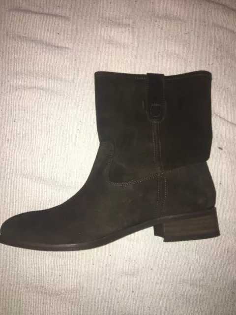 Womens NEXT dark brown NEW boots - flat suede- never worn, size 8 or 42 NEW BNWT 3