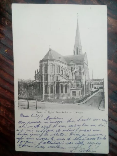 Cpa 51 Reims Église Saint André L Abside