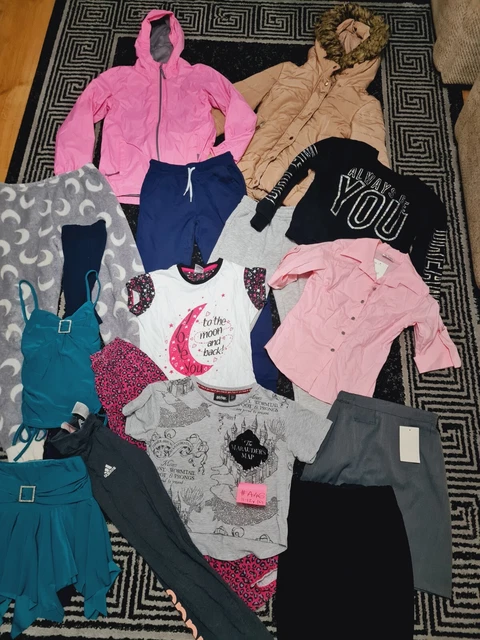 #A46 Enorme pacchetto di vestiti per ragazze 11-12 anni GEORGE NEXT ADIDAS H&M MOUNTAIN W